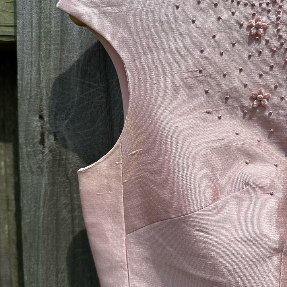 Vintage Briny Marlin Women's Pink Silk Jacket Set Union Made in USA! - Picture 11 of 16